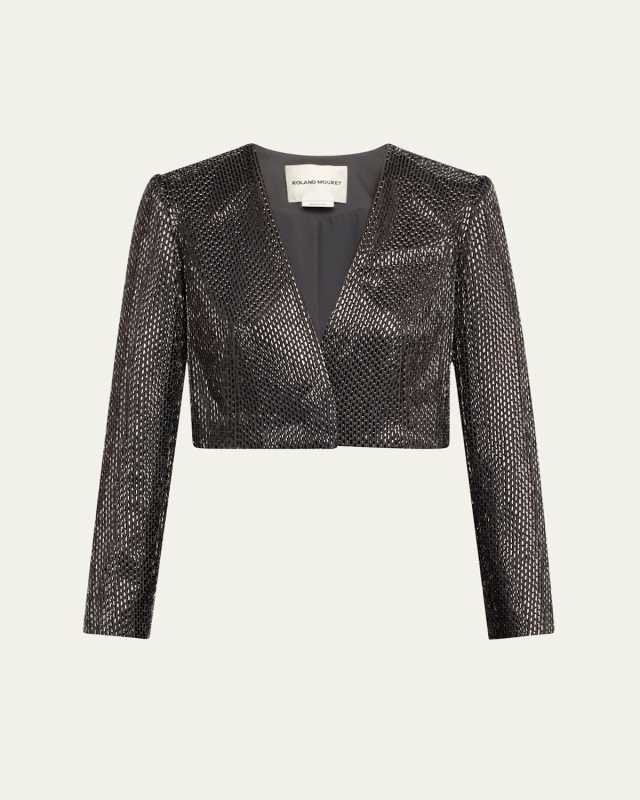 Diamante Crepe Bolero Jacket